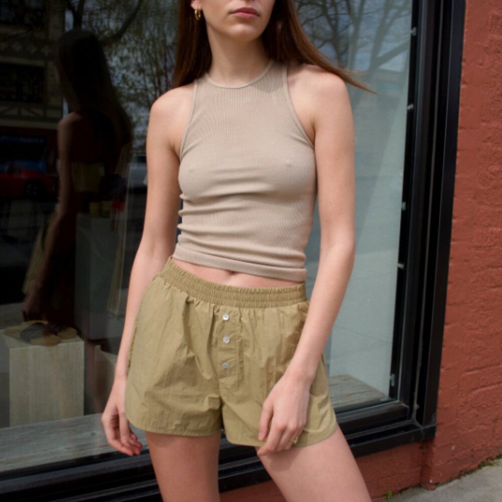 Donni Nylon Shorts - Lychee